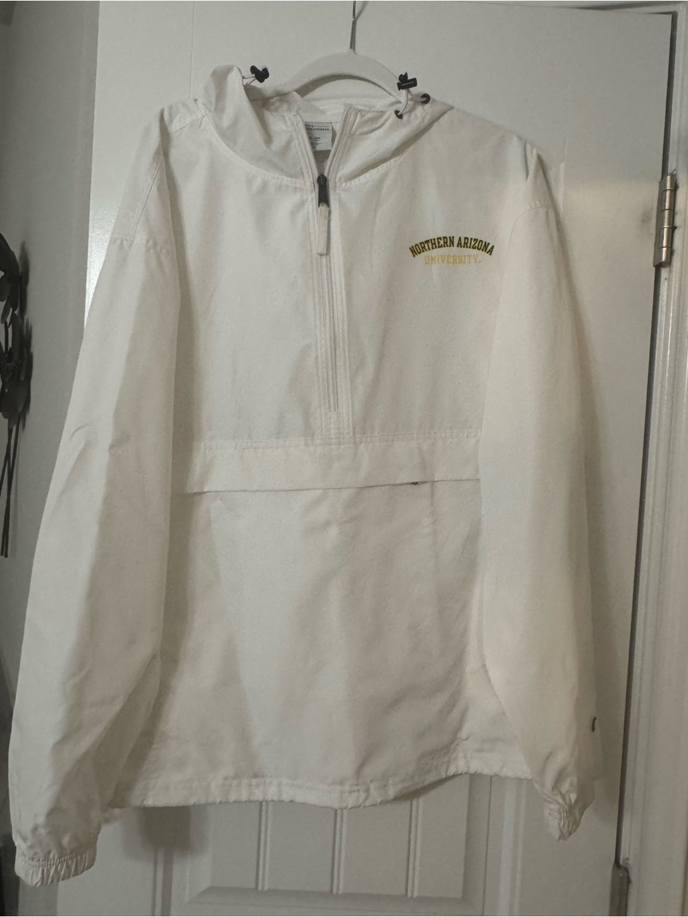 White Northern Arizona University (NAU) Pullover Windbreaker Jacket